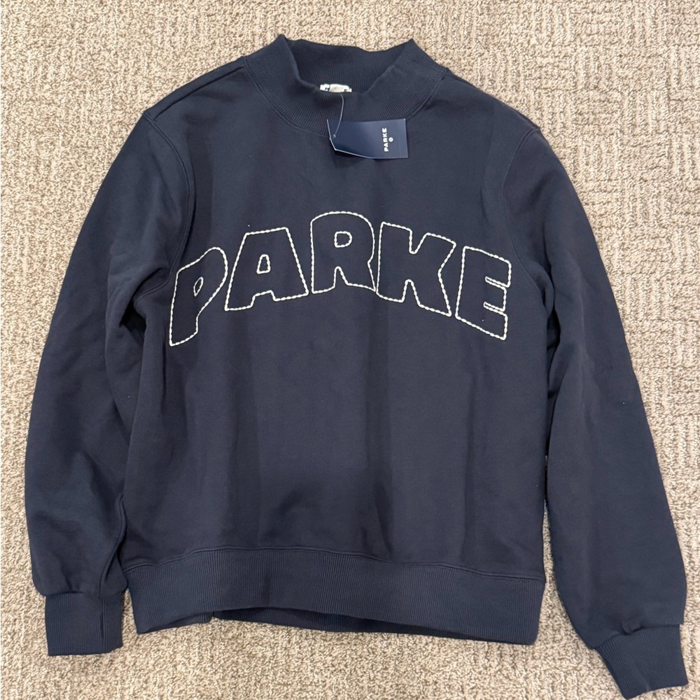 NWT Size XXS/XS PARKE x Target Navy Crewneck Sweatshirt - Picture 2 of 2